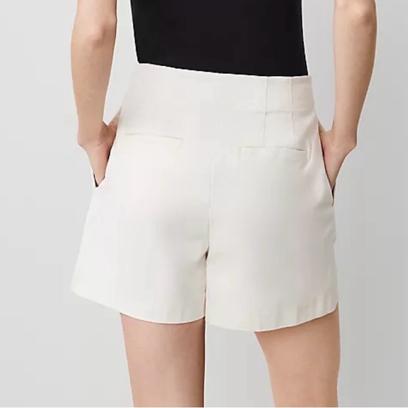 Ann Taylor Factory Cream High Waist Shorts - Picture 4 of 6